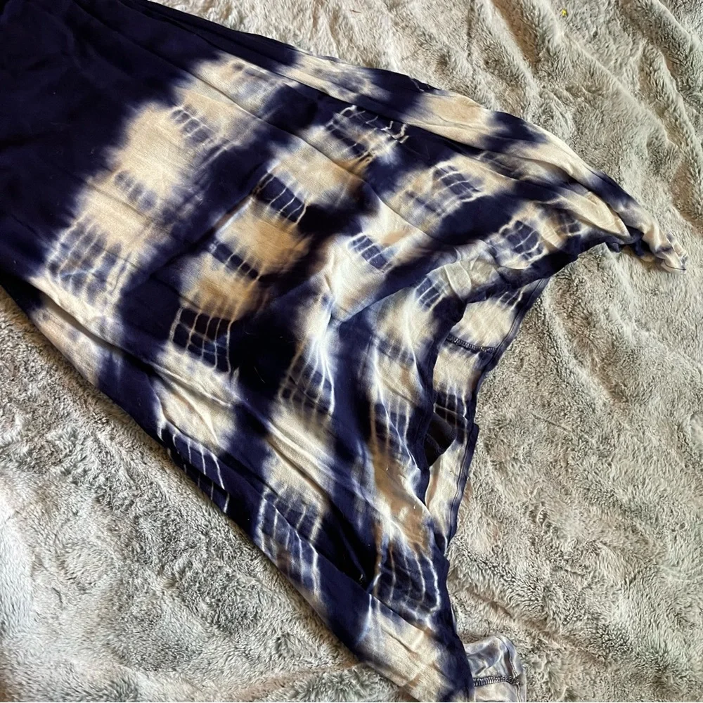 Francesca’s Collection Blue Rain Boho Tie Dye Midi Draped Dress - SMALL - Picture 4 of 10